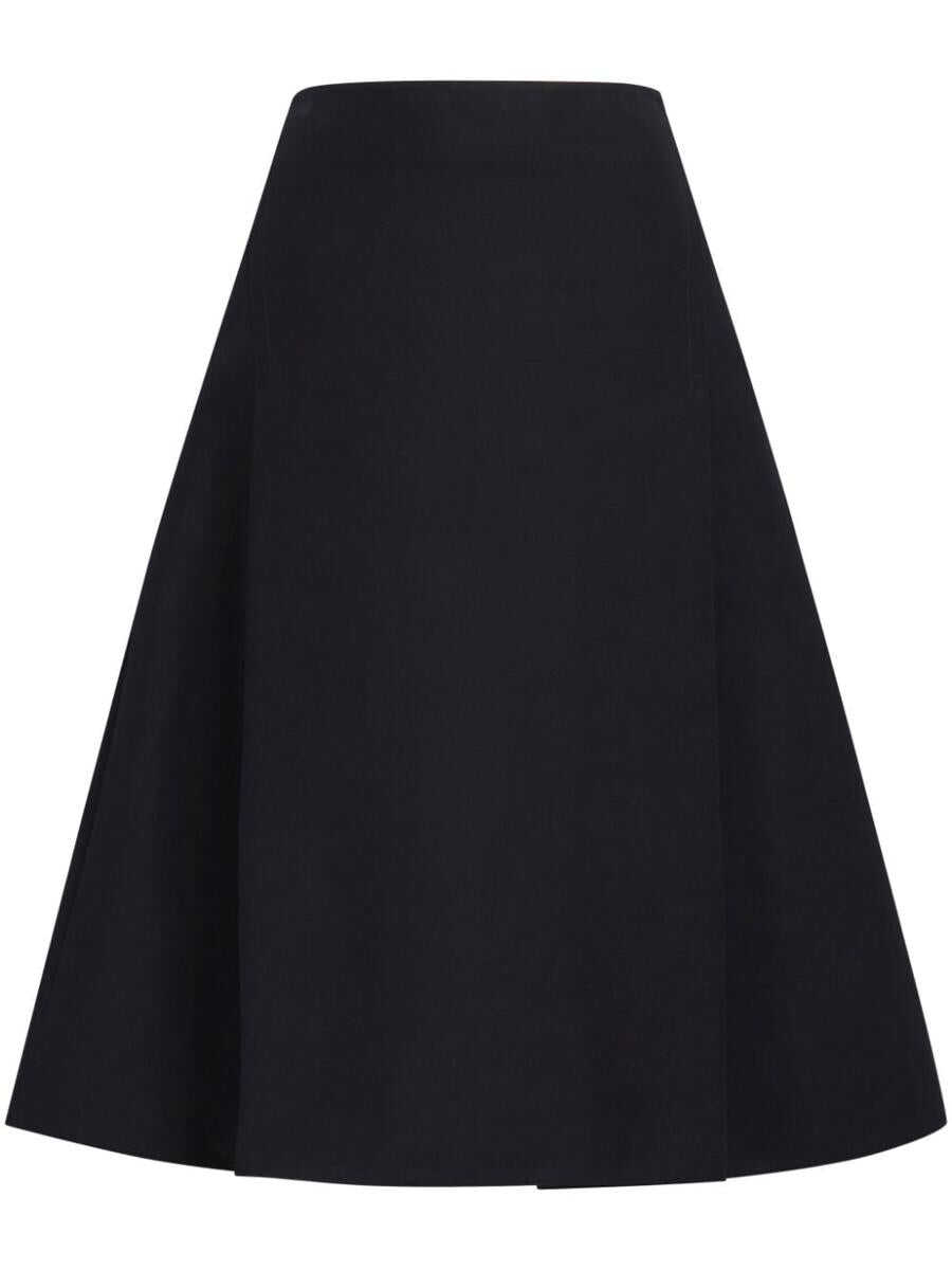 Marni MARNI A-line cotton midi skirt BLACK