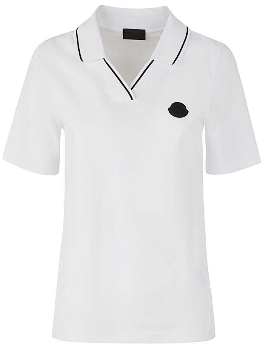 Moncler MONCLER SHORT SLEEVES POLO CLOTHING WHITE