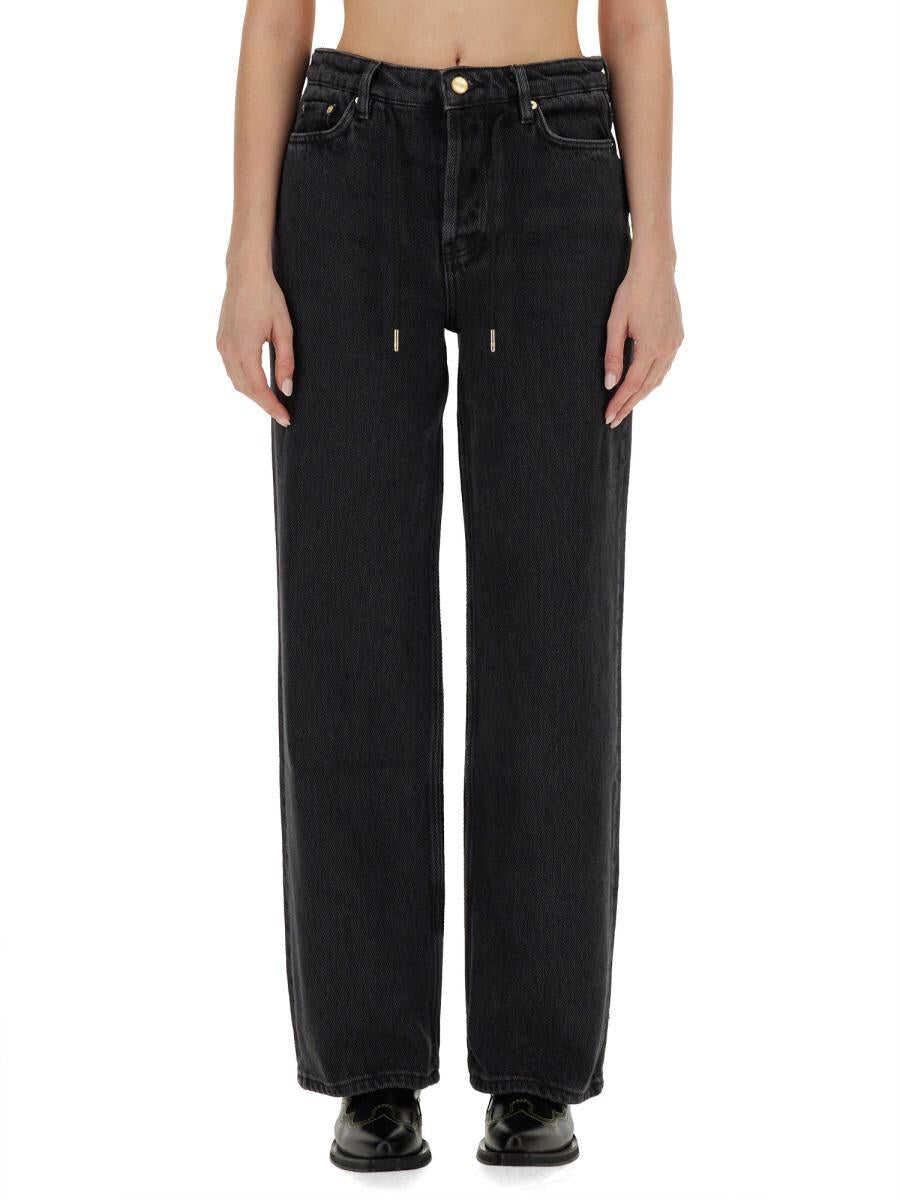 Ganni GANNI JEANS WITH DRAWSTRING BLACK