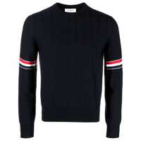 Pulovere Thom Browne Rwb Wool Crewneck Jumper Barbati