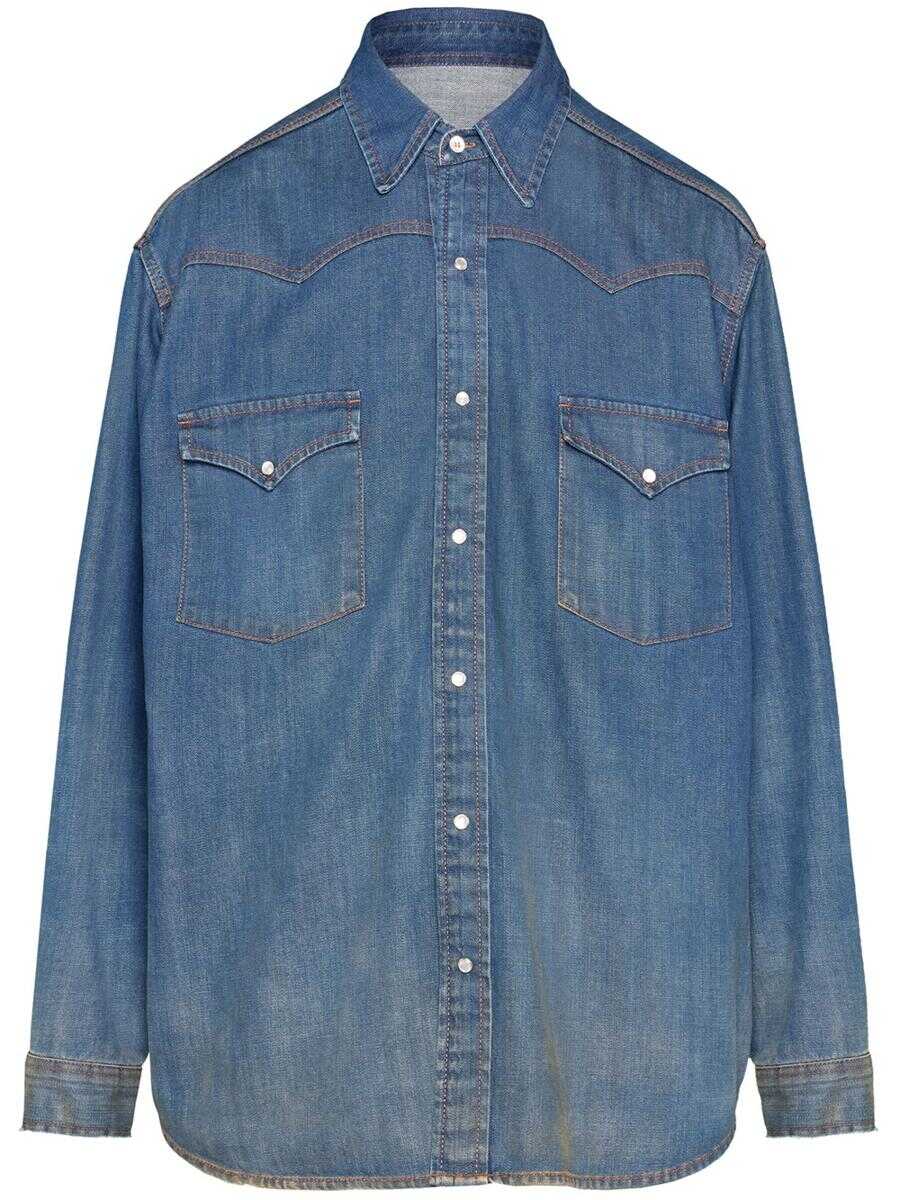 Maison Margiela MAISON MARGIELA AMERICAN DENIM SHIRT BLUE