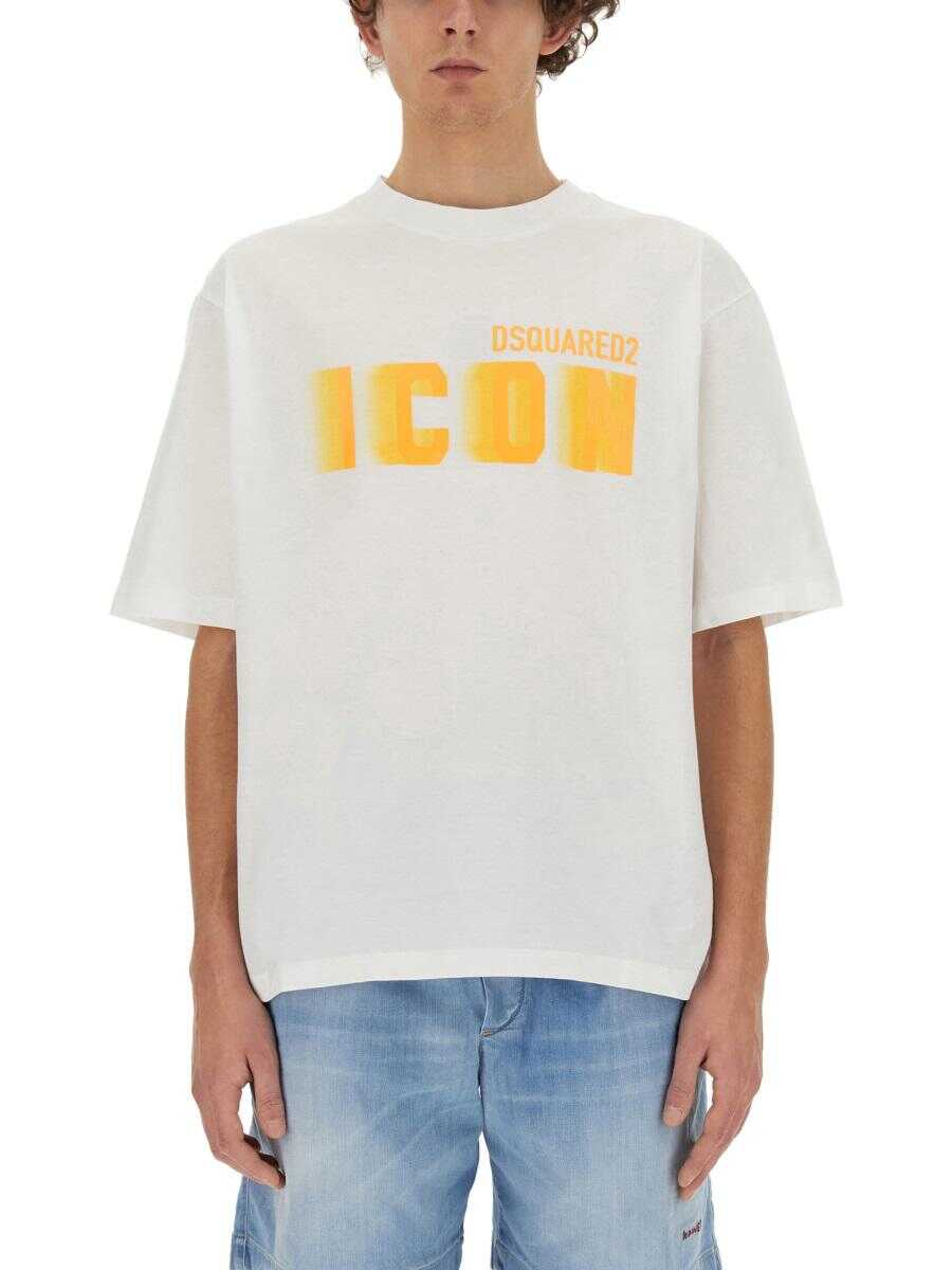 DSQUARED2 DSQUARED2 T-SHIRT WITH LOGO WHITE