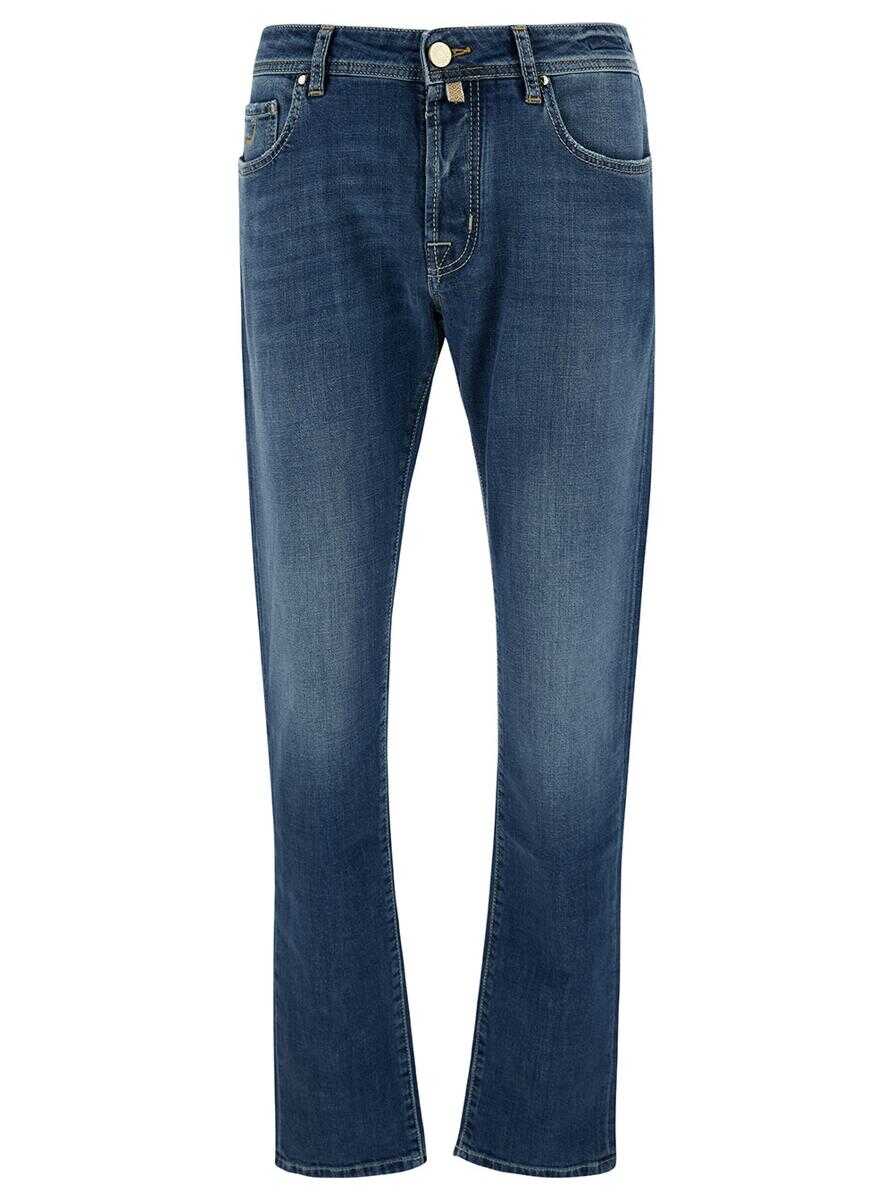 Jacob Cohen BARD REGULAR SLIM MEDIU RISE VITA REGOLARE BLU