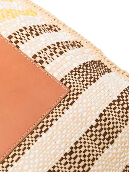 Genti de mana Jil Sander Raffia Sunflower Tote Bag With Leather Details Yellow Barbati (BM 12653243) 4