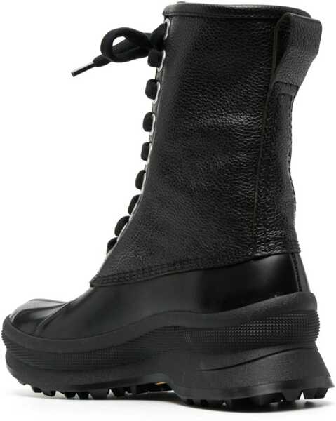Botine Jil Sander Leather Combat Boots With Vibram Sole Black Femei (BM 12653252) 3