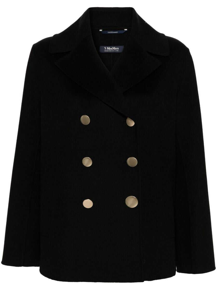 Max Mara \'S MAX MARA Wool double-breasted jacket BLACK