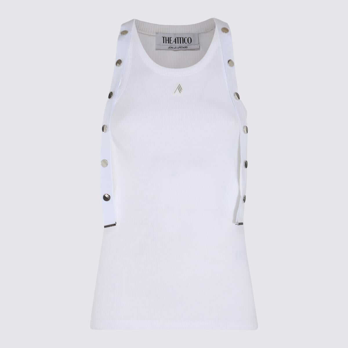 THE ATTICO THE ATTICO WHITE COTTON TOP WHITE