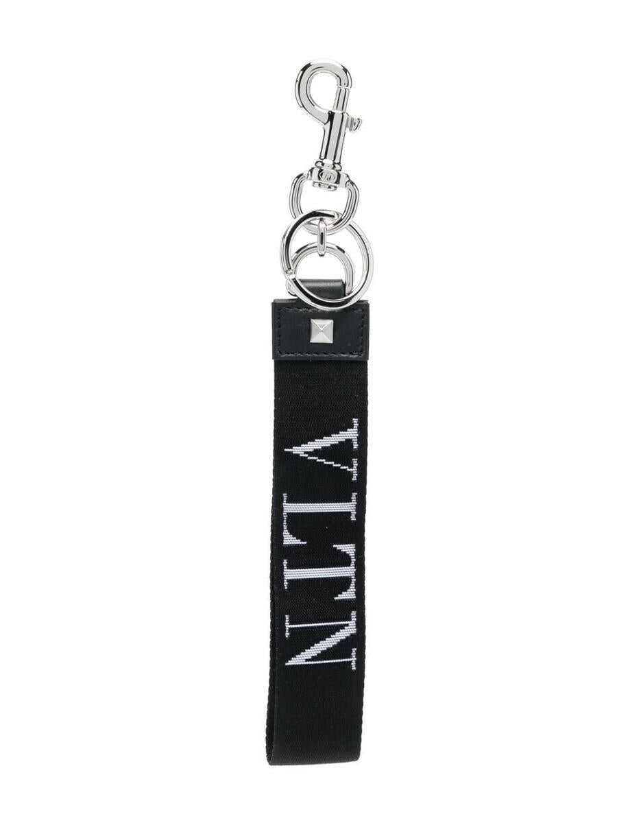 Valentino Garavani VALENTINO GARAVANI VLTN leather keyholder BLACK