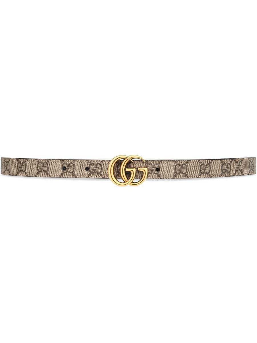 Gucci GUCCI GG Marmont leather reversible belt BLACK