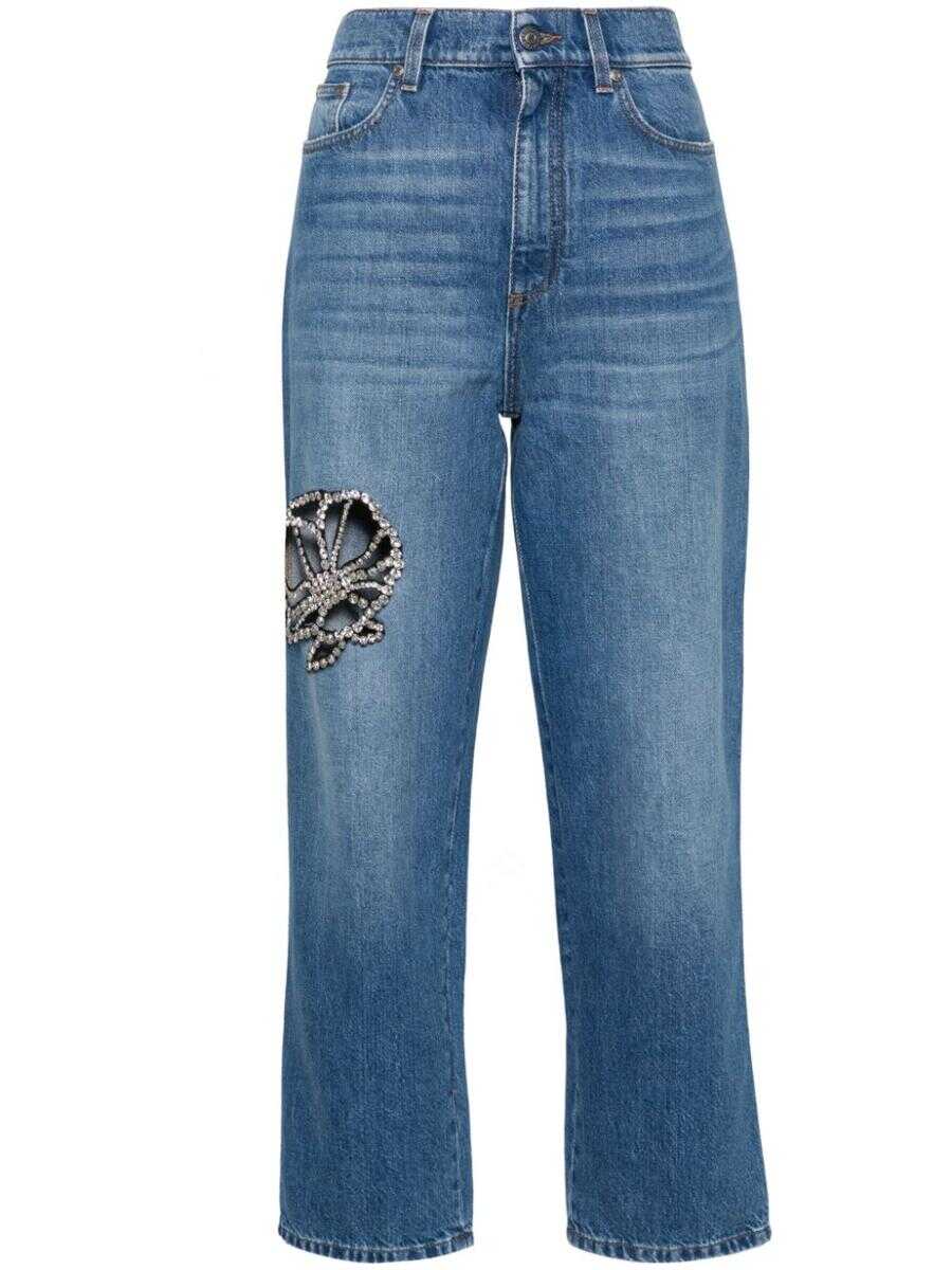 Stella McCartney STELLA MCCARTNEY crystal-embellished jeans MID BLUE VINTAGE