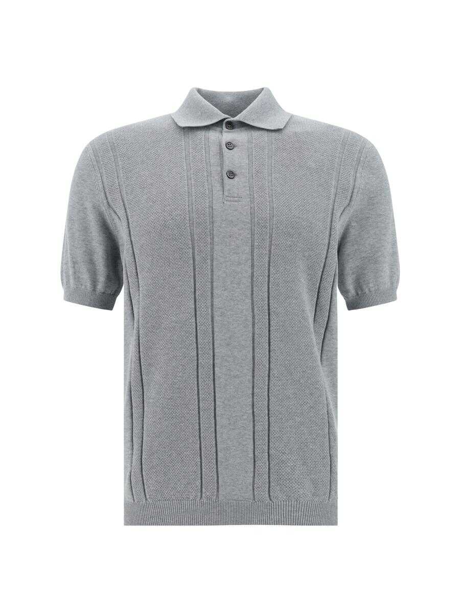 Brunello Cucinelli BRUNELLO CUCINELLI POLO SHIRTS GRIGIO CHIARO