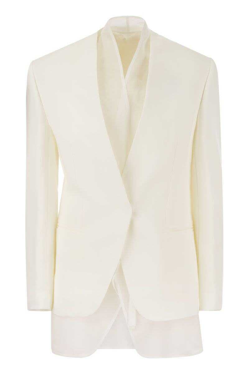 Brunello Cucinelli BRUNELLO CUCINELLI Linen-blend jacket WHITE