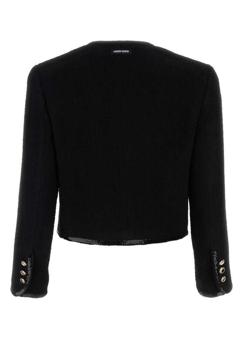 Geci Miu Miu Miu Miu Jackets And Vests Black Femei (BM 12657683) 2