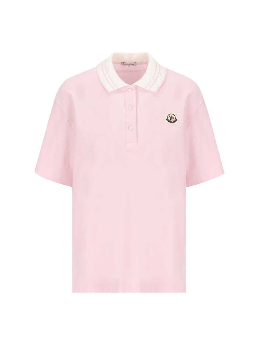 Moncler Moncler T-shirts and Polos PASTEL PINK