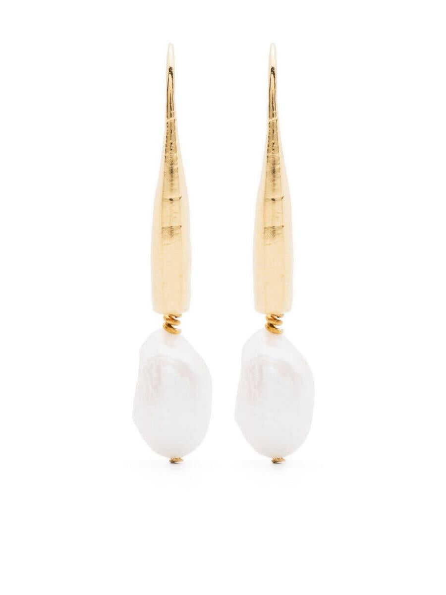 forte_forte FORTE_FORTE BAROQUE PEARL EARRINGS 18K GOLD PLATED ACCESSORIES WHITE