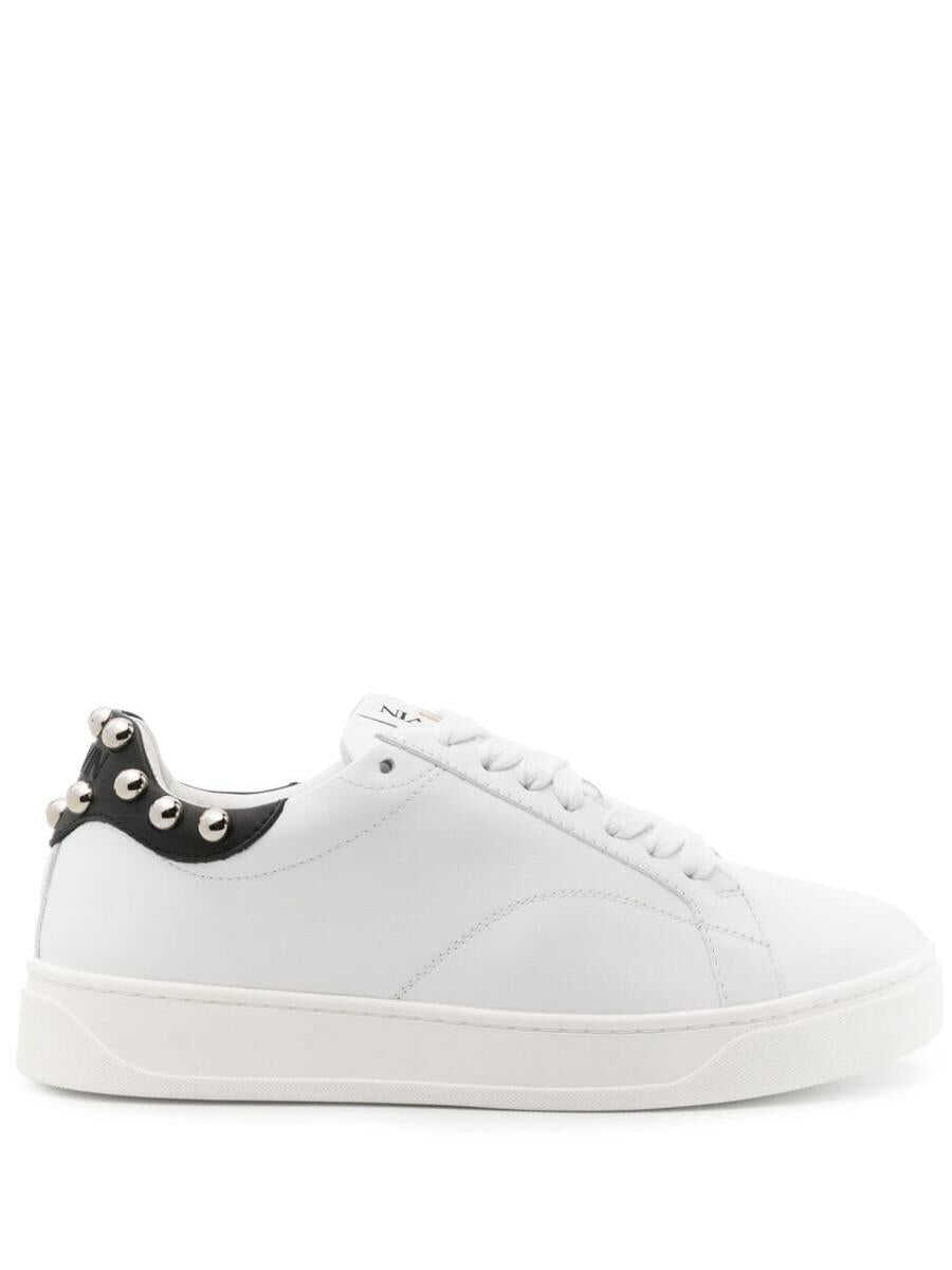 Lanvin LANVIN DDB0 SNEAKERS WITH STUDS SHOES 00M2 WHITE SILVER