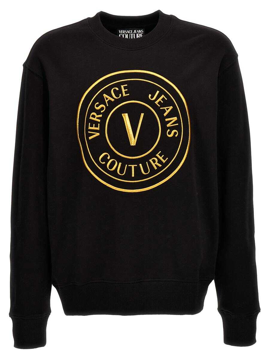 Versace Jeans Couture VERSACE JEANS COUTURE Logo embroidery sweatshirt BLACK