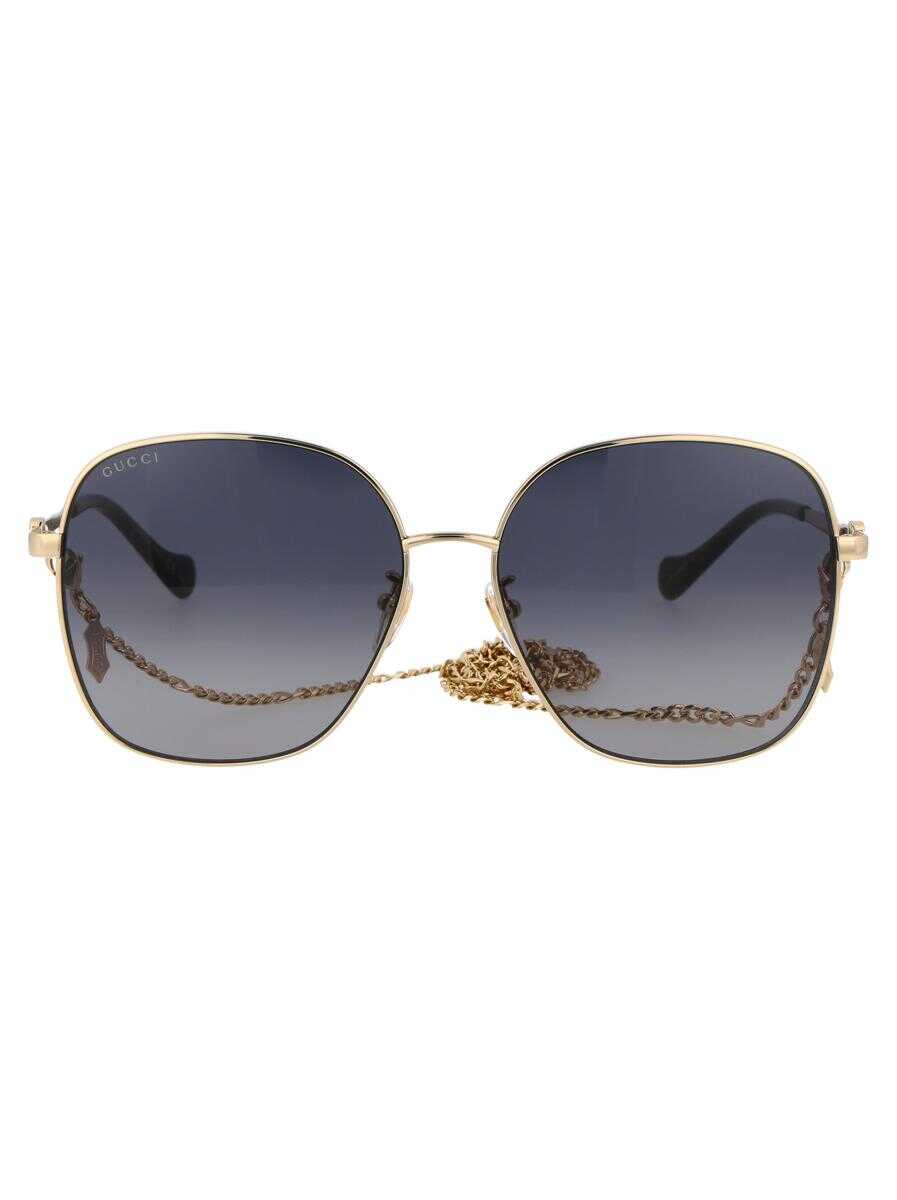 Gucci Gucci SUNGLASSES 001 GOLD GOLD GREY