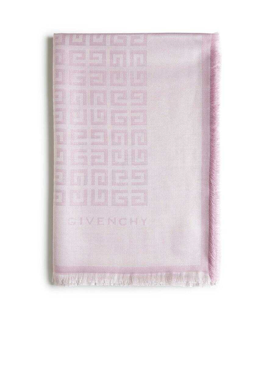 Givenchy GIVENCHY SILK Scarfs OLD PINK FILS ARGENT