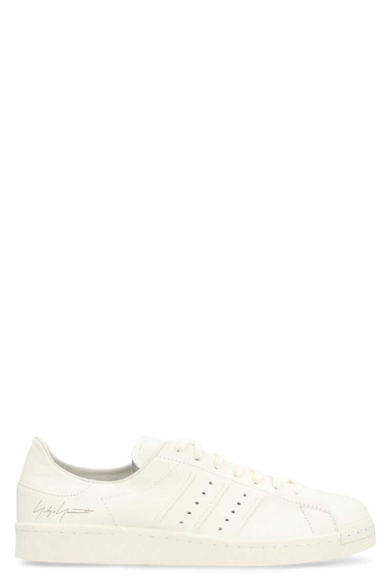 Y-3 ADIDAS Y-3 ADIDAS SUPERSTAR LEATHER LOW-TOP SNEAKERS WHITE