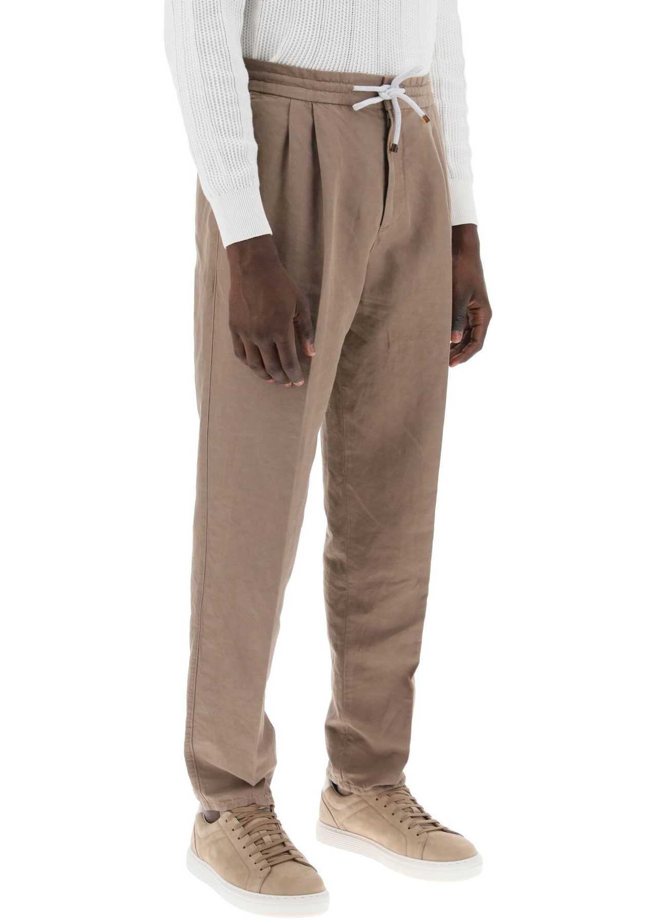 Brunello Cucinelli Linen And Cotton Pants SIGARO