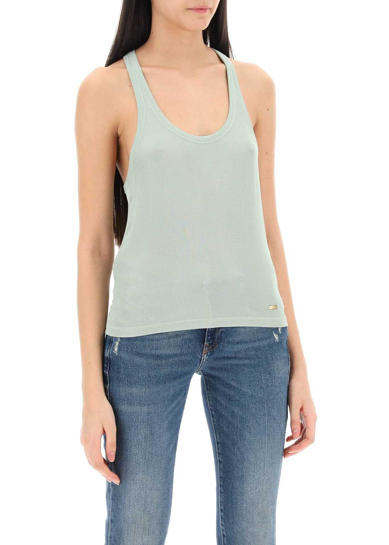 Tom Ford Racer-Back Tank Top POWDER GREEN