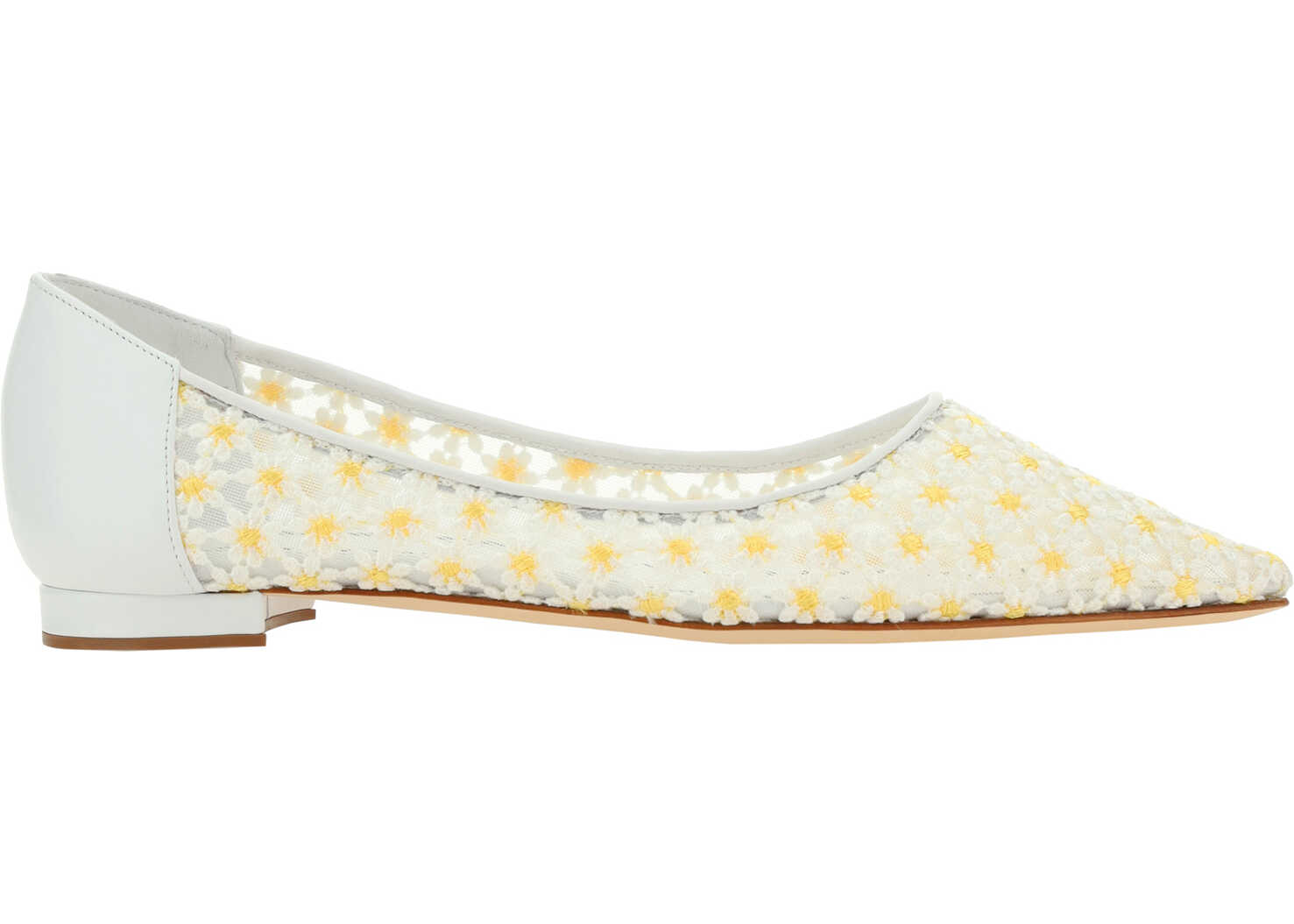 Manolo Blahnik Floretta Ballerinas YWOV/WHIT