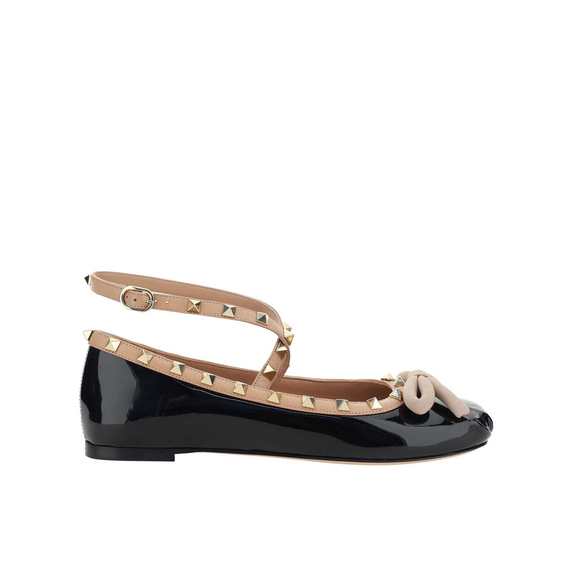 Valentino Garavani Valentino Garavani Rockstud Ballerina Flats Black