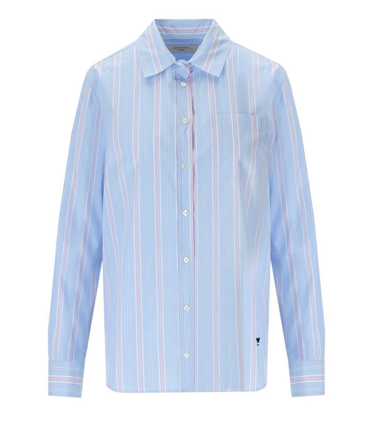 Max Mara Weekend MAX MARA WEEKEND BAHAMAS CIELO STRIPED SHIRT Light blue