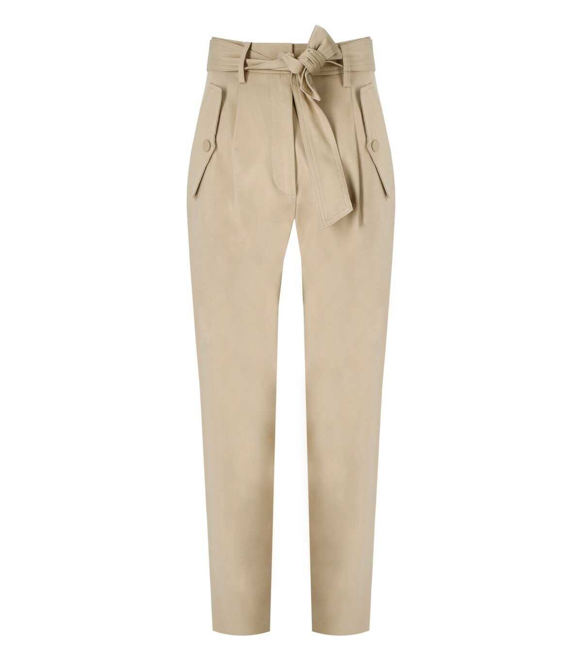 Max Mara Weekend MAX MARA WEEKEND OCCHIO BEIGE CARROT FIT PANTS Beige