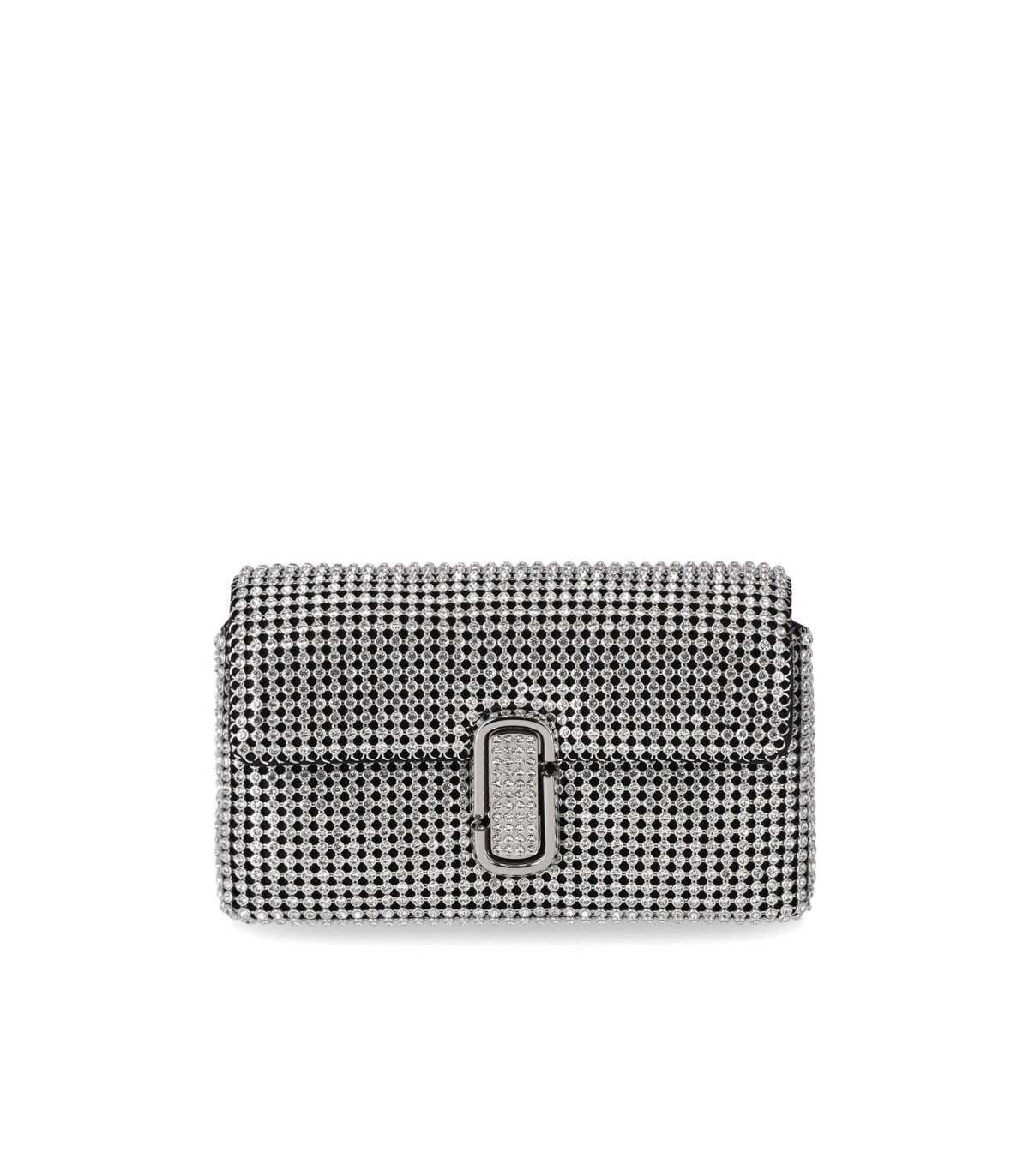 Marc Jacobs MARC JACOBS THE RHINESTONE J MARC MINI CRYSTALS BAG Silver