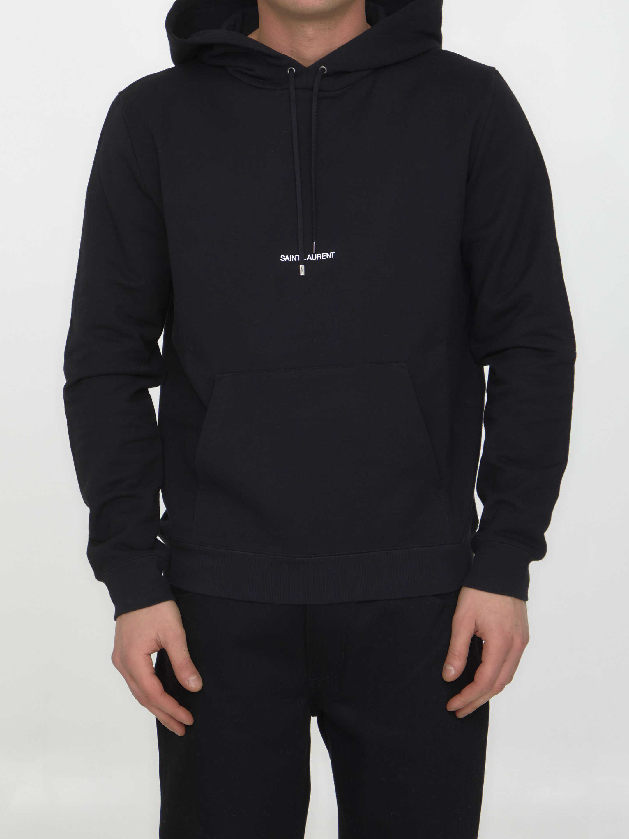 Saint Laurent Cotton Hoodie BLACK