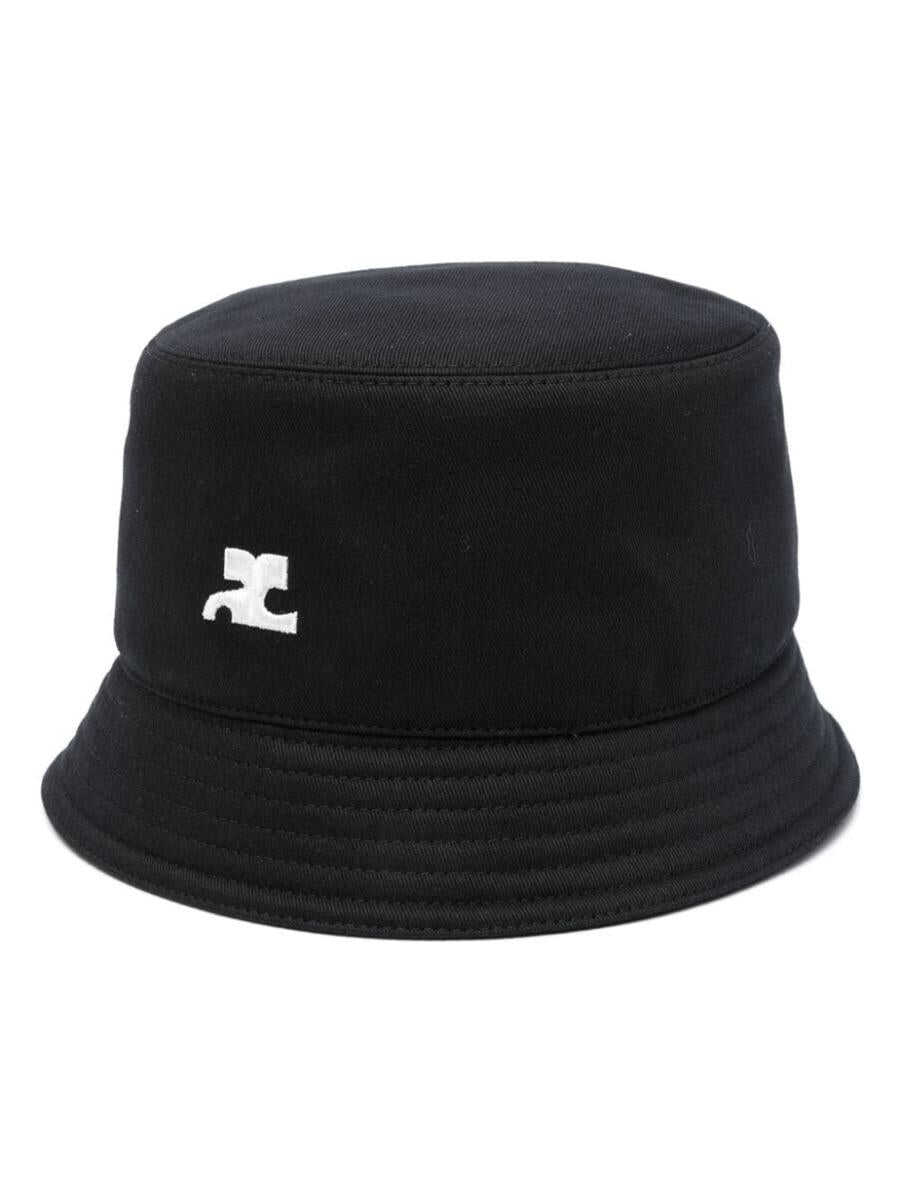 COURRÈGES COURRÈGES Signature logo-appliqué bucket hat BLACK