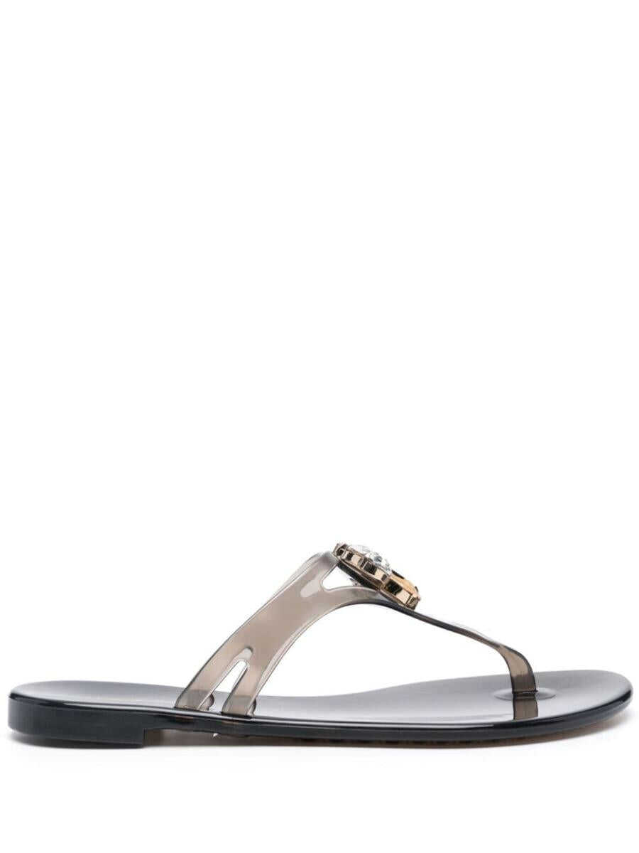 Casadei CASADEI Jelly thong sandals BLACK