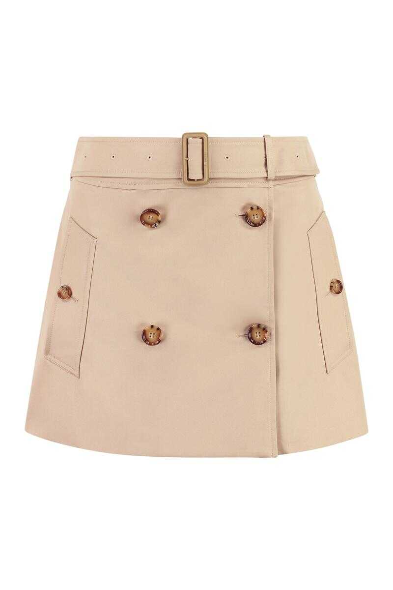 Burberry BURBERRY COTTON MINI-SKIRT BEIGE