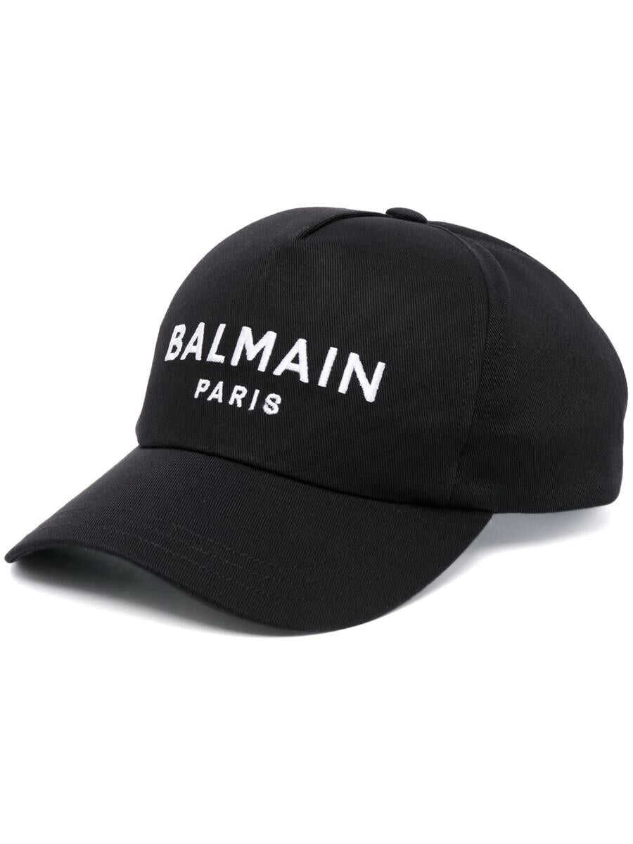 Balmain BALMAIN BASEBALL HAT WITH EMBROIDERY BLACK