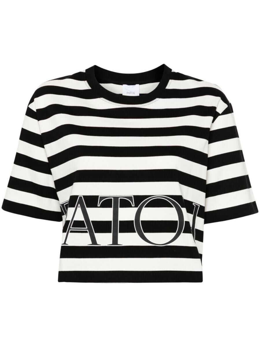 Patou PATOU striped cotton T-shirt BLACK