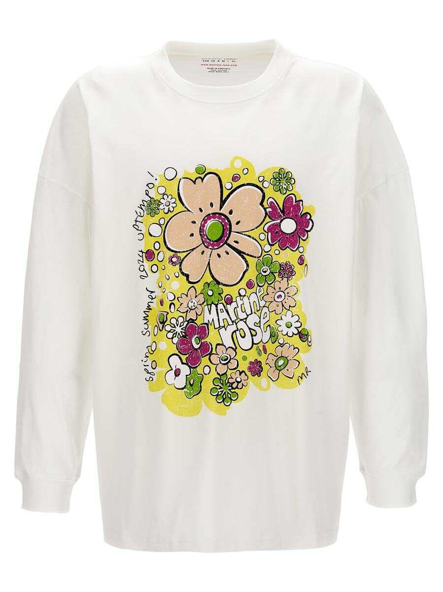 MARTINE ROSE MARTINE ROSE \'Festival Flower\' T-shirt WHITE