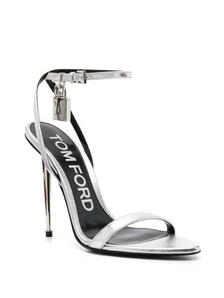 Pantofi cu toc Tom Ford Tom Ford Padlock Sandals SILVER Femei (BM 12684053) 2