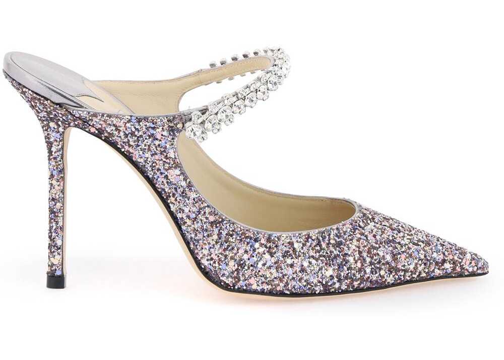 Jimmy Choo Bing 100 Glitter Mules SPRINKLE MIX