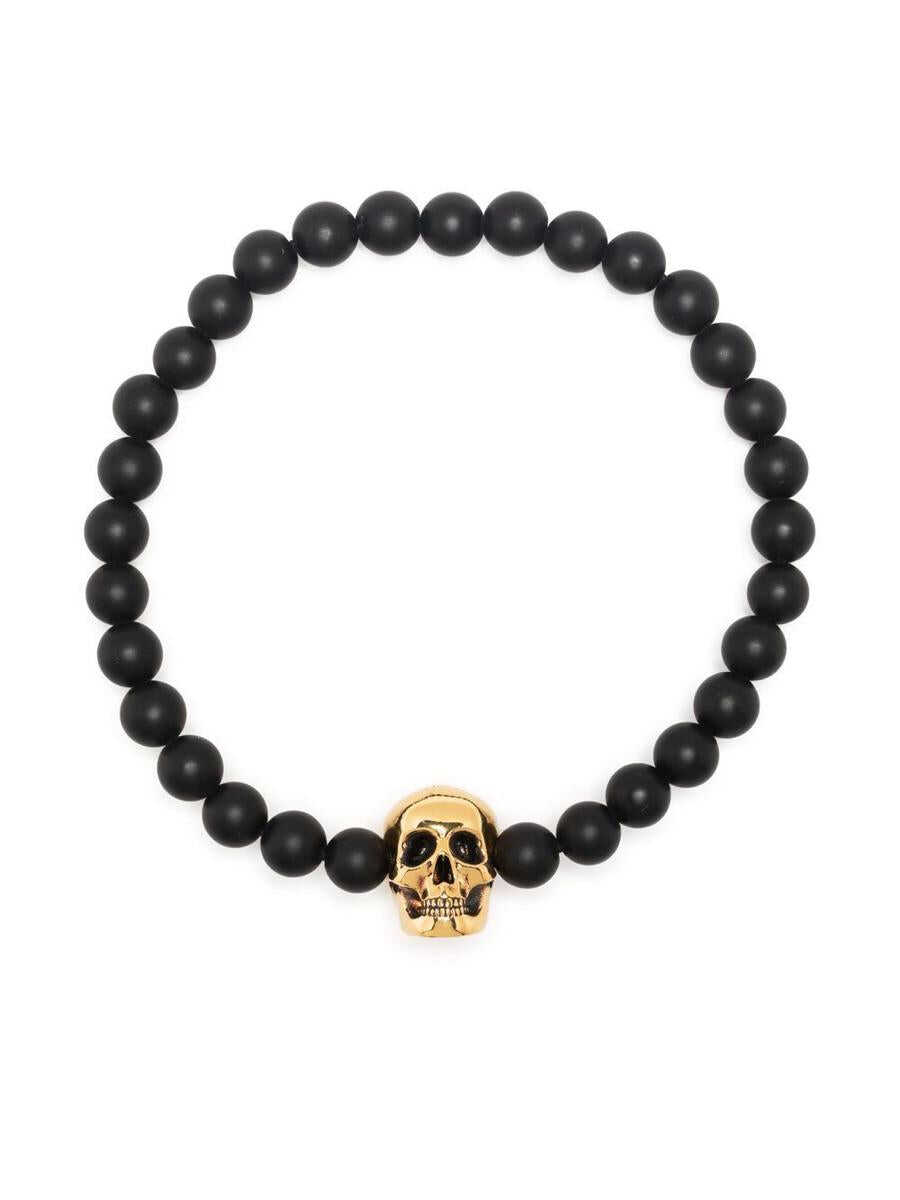 Alexander McQueen ALEXANDER MCQUEEN Skull beaded bracelet BLACK