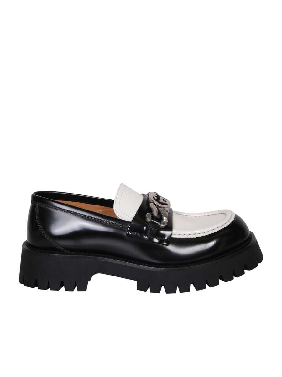 Gucci GUCCI LOGO DETAIL LEATHER LOAFERS BLACK