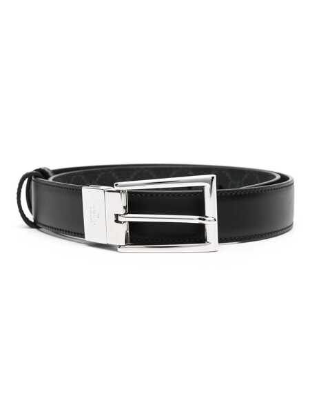 Curele Gucci Gucci Rectangular Buckle Reversible Belt Black Barbati (BM 12757685) 1