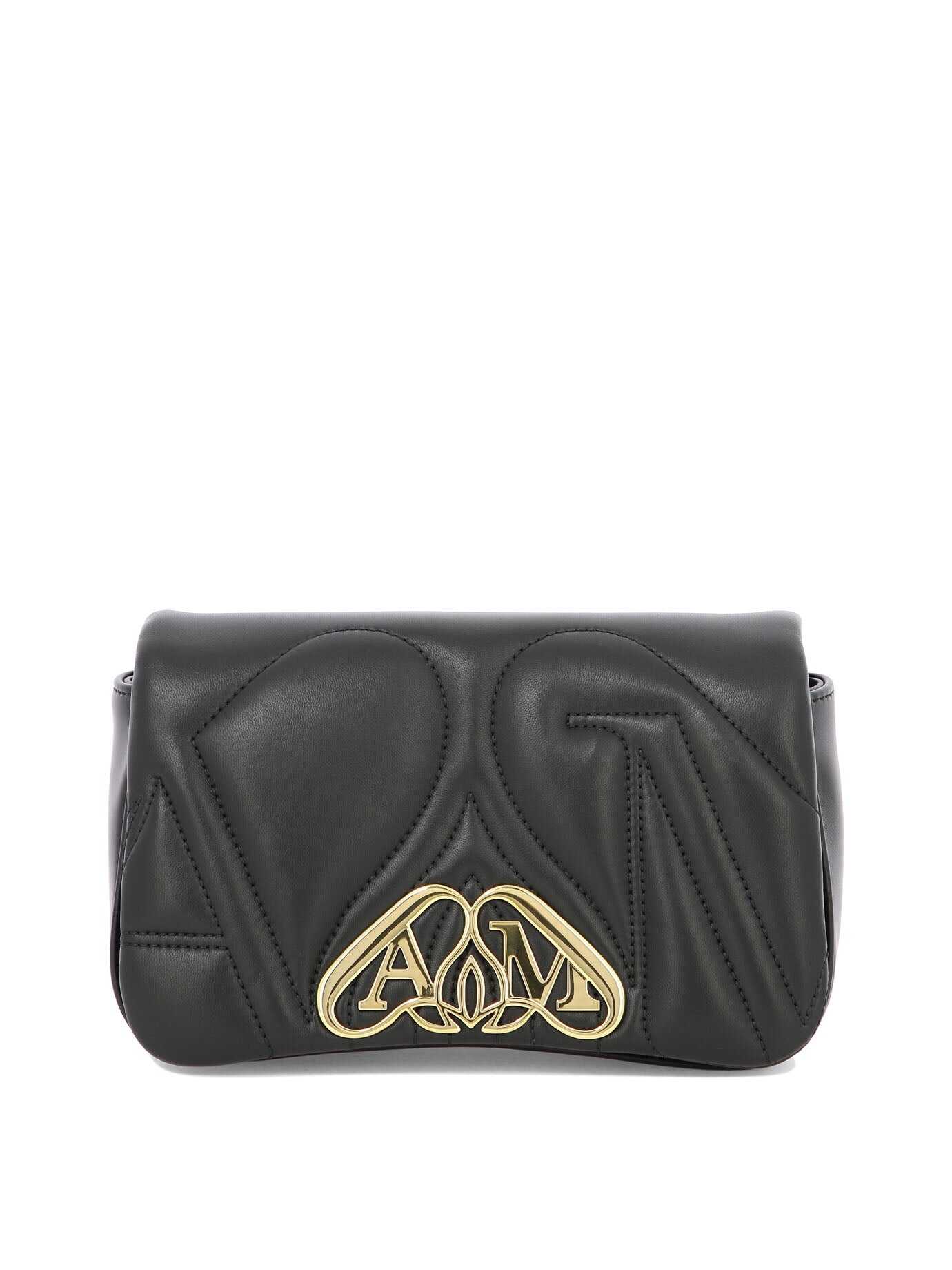 Alexander McQueen ALEXANDER MCQUEEN "Mini Seal" crossbody bag BLACK