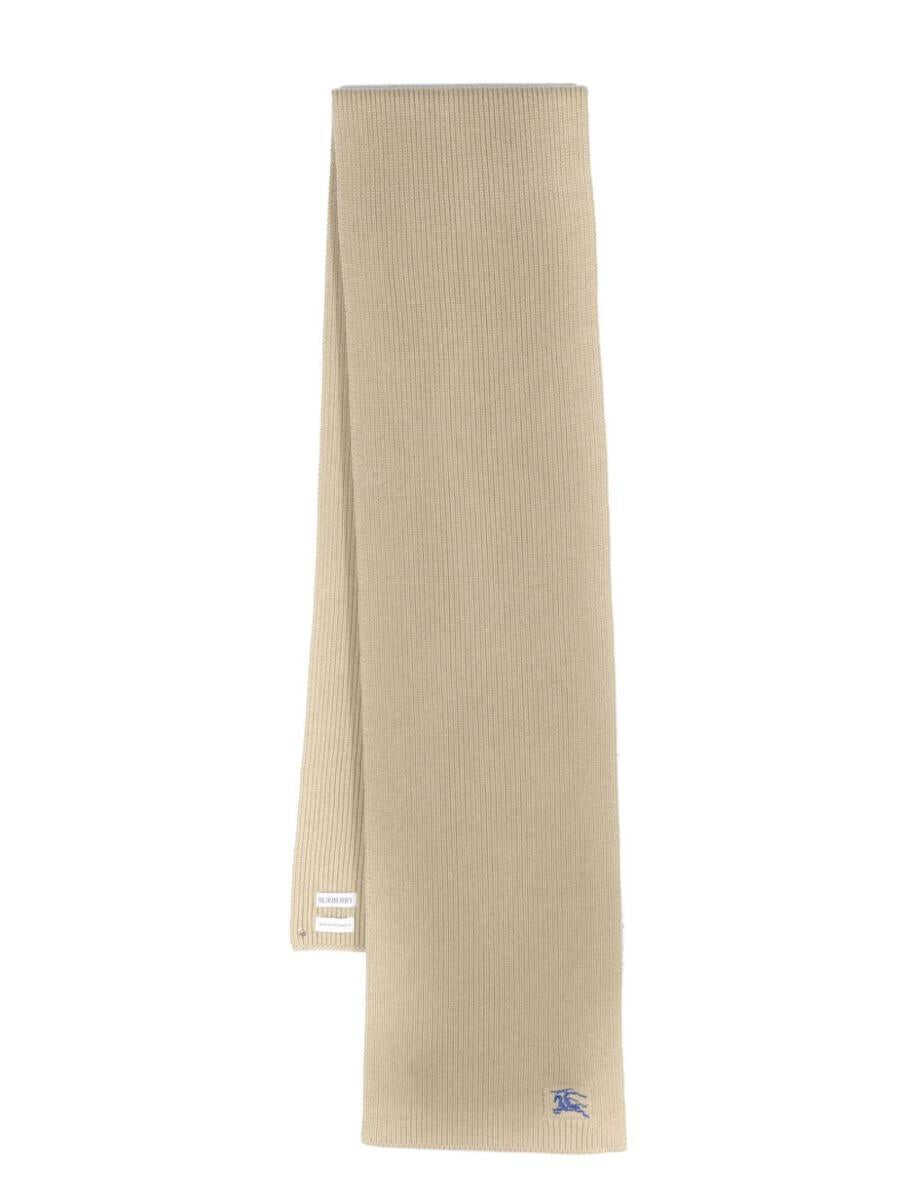 Burberry BURBERRY Wool and cahmere blend ribbed scarf BEIGE