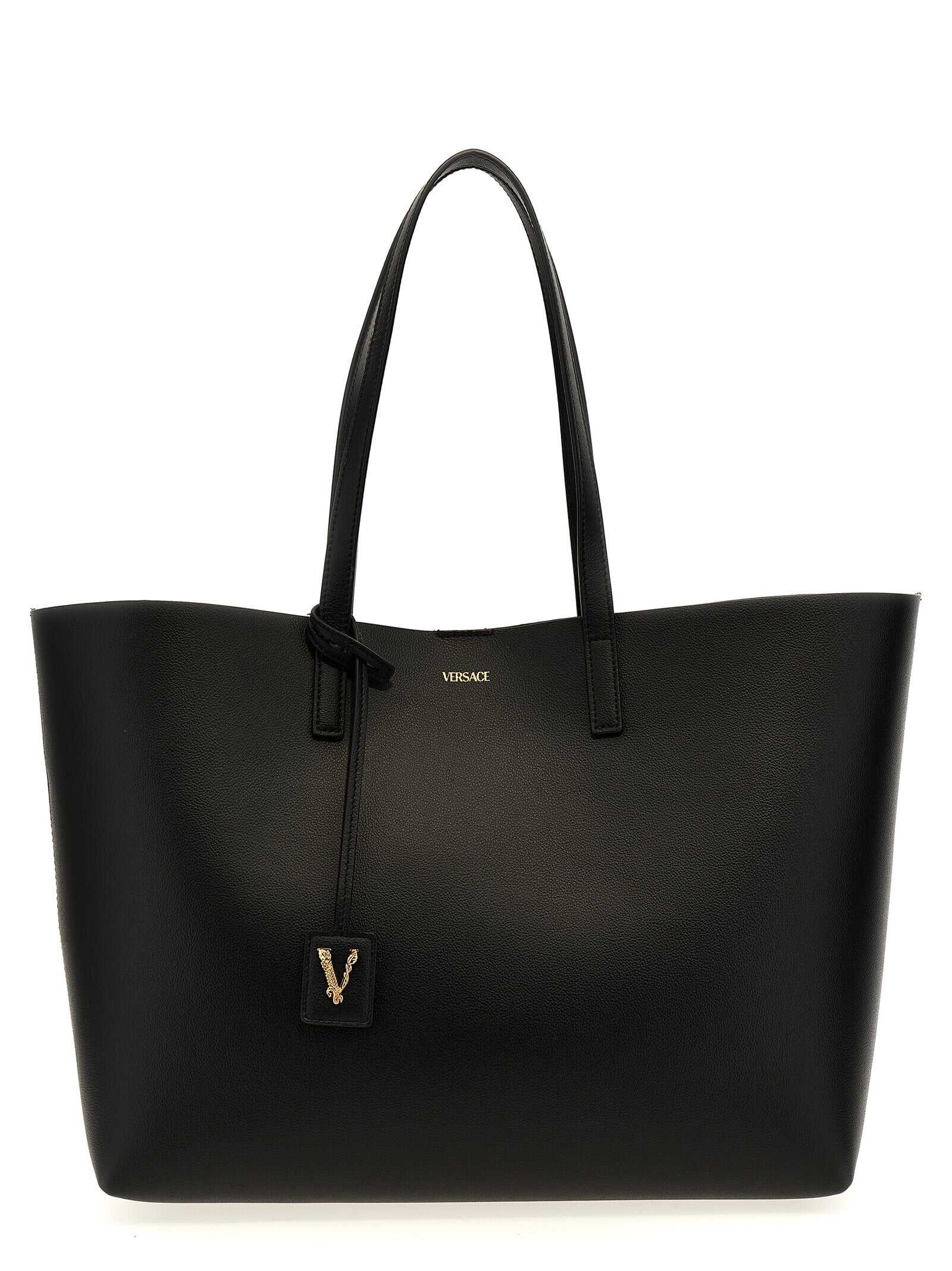 Versace VERSACE \'Virtus\' shopping bag BLACK