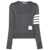 Thom Browne Thom Browne Dark Grey Cotton Knitwear GREY