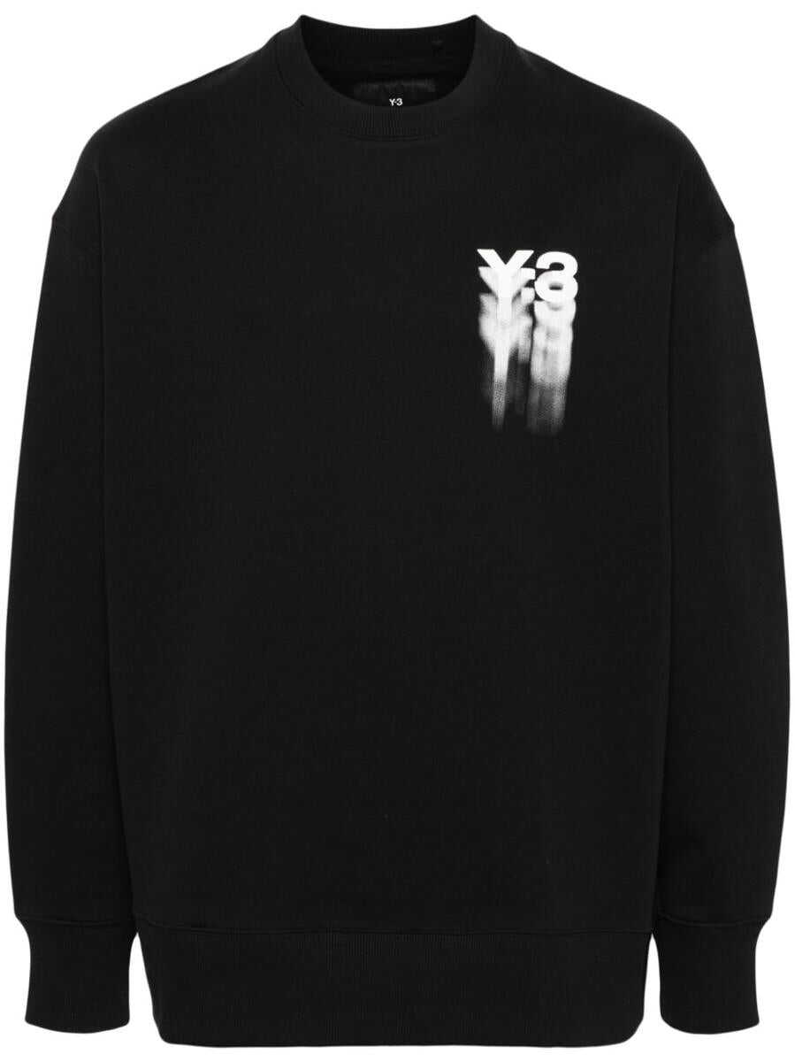 Y-3 Y-3 Logo organic cotton sweatshirt BLACK