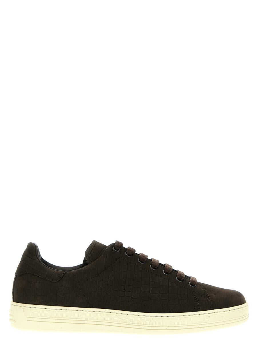 Tom Ford TOM FORD Coconut nubuk sneakers BROWN