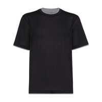 Tricouri Brunello Cucinelli Layered T-Shirt Barbati